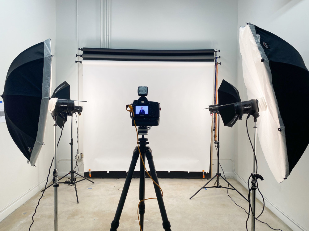 Montaje de estudio de fotografía