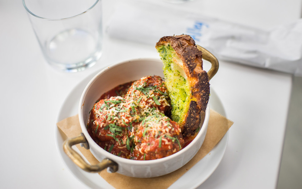 VEAL & MORTADELLA MEATBALLS tomato pomodoro