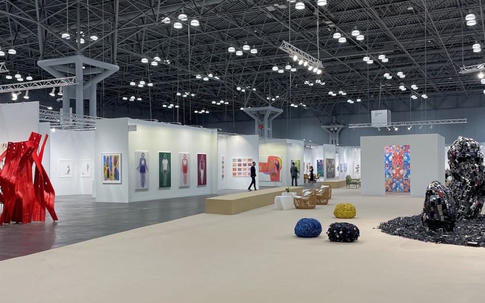 Show floor view of The Armory Show, NYC.