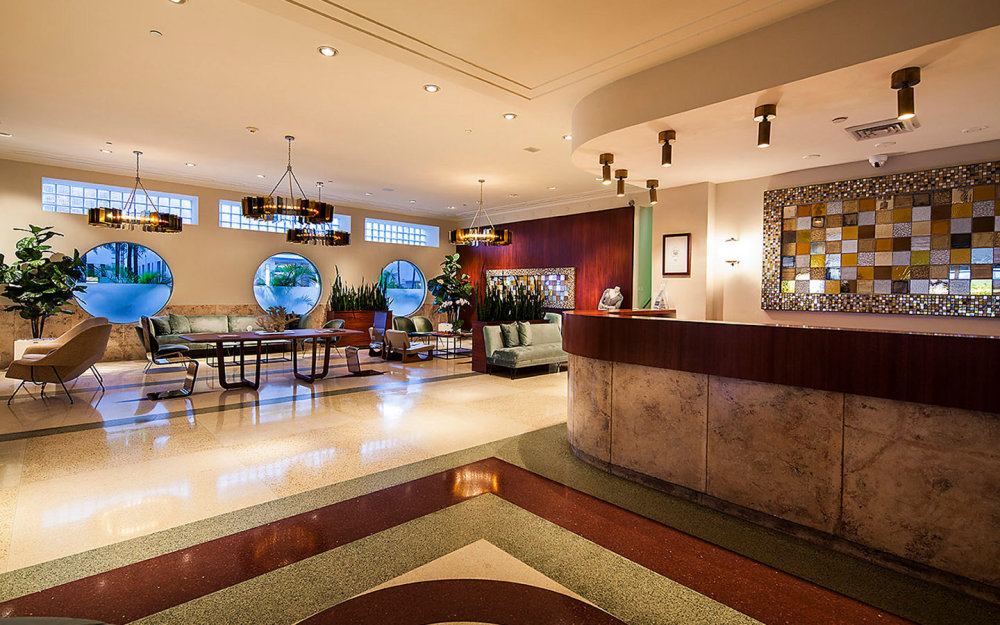 Front desk and lobby