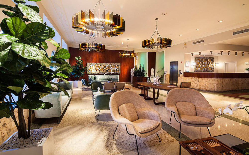 Front desk and lobby seating