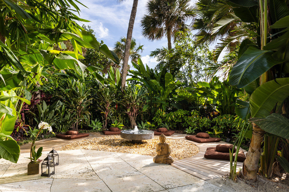Outdoor meditation zen garden