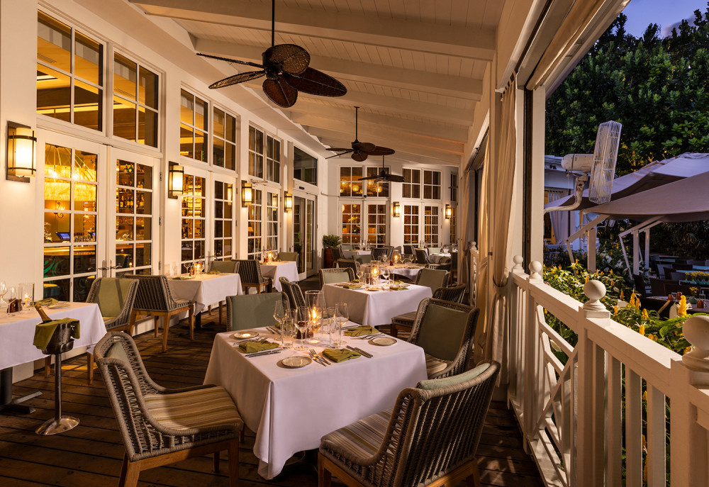 The Restaurant Dining Terrace for Dinner