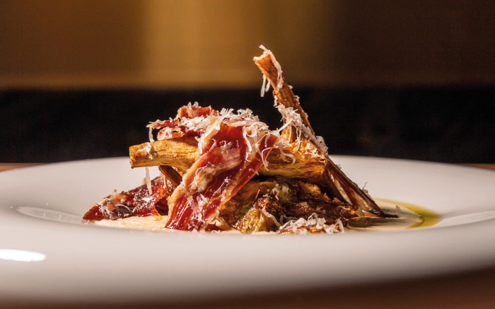 Tudelan artichokes with Idiazabal and pata negra