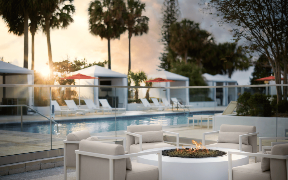Rooftop Poolside Firepit