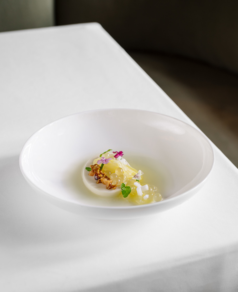 Cherry Elderflower Consommé