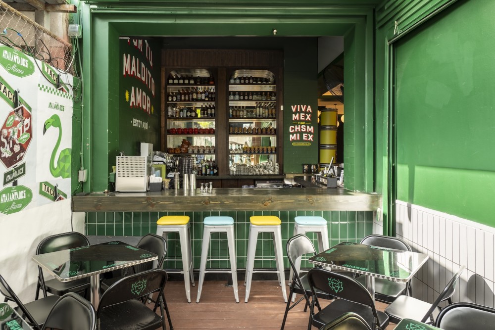 A photo of our bar seating section
