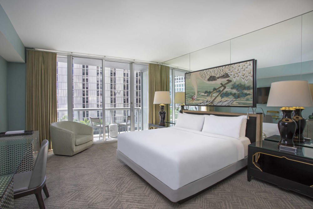 Live it up in the 440 square-foot Wonderful King room, offering a floor-to-ceiling marble bathroom and standup shower.