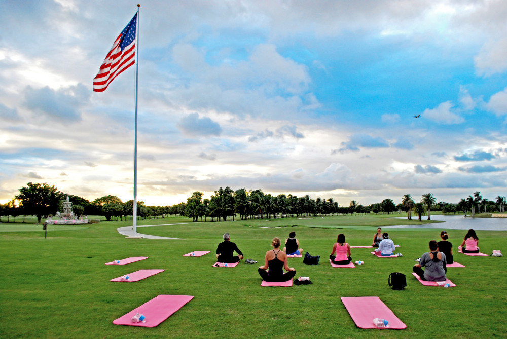 This open venue is located adjacent to the Main Clubhouse and overlooks the famed Blue Monster golf course.