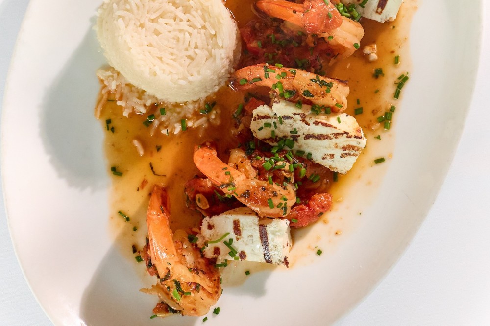 A Fish Called Avalon Jumbo Shrimp Scampi Provencal