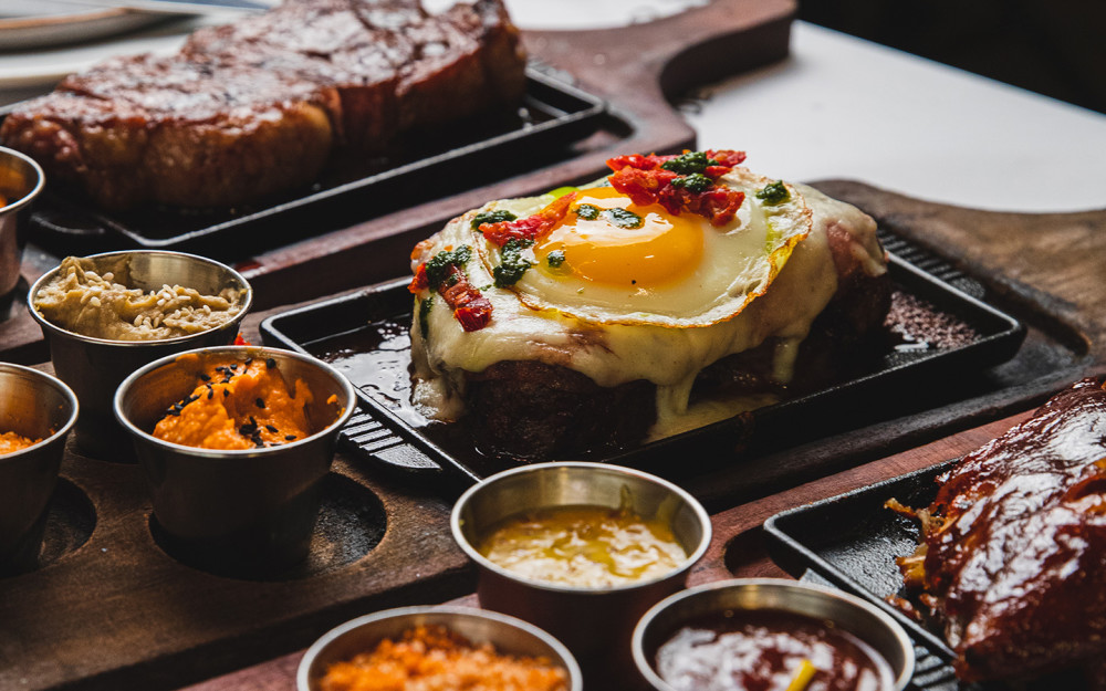 Enjoy delicious  and savory steak and eggs