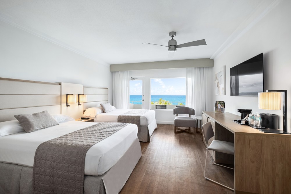 Deluxe Ocean Front Room, available on King bed and Two Double beds