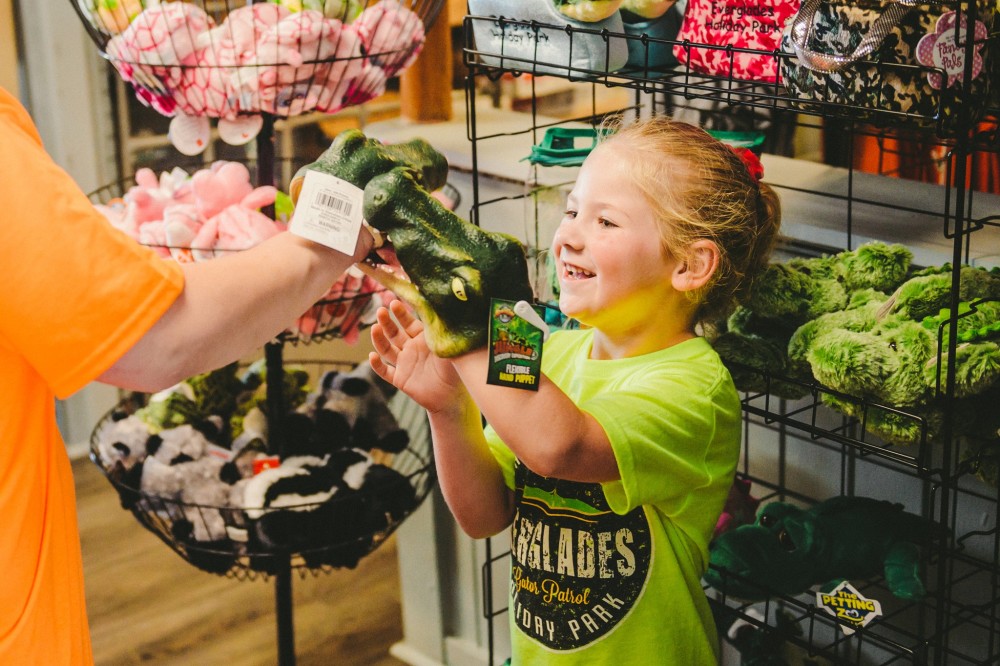 The gift shop at Everglades Holiday Park offers unique souvenirs, apparel, and Everglades inspired keepsakes to remember your adventure.