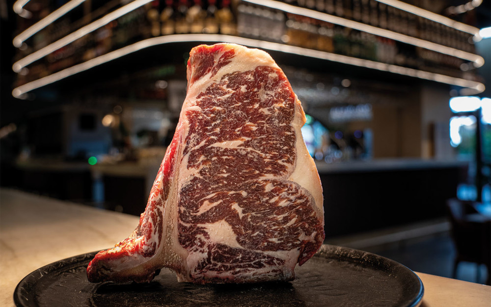 We dry age our steaks in house to guarantee quality
