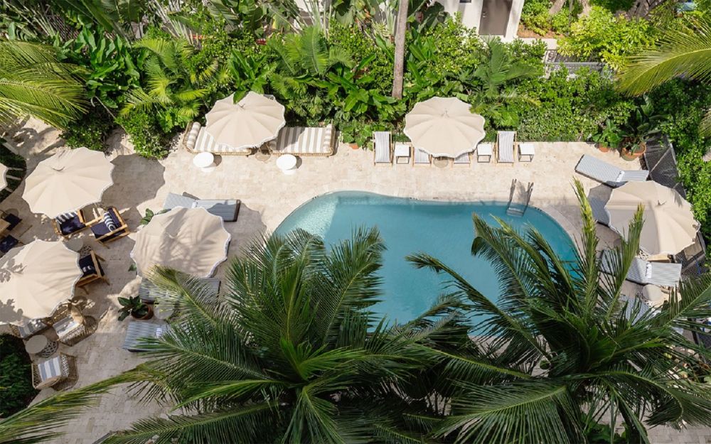 Poolside cocktails and loungers