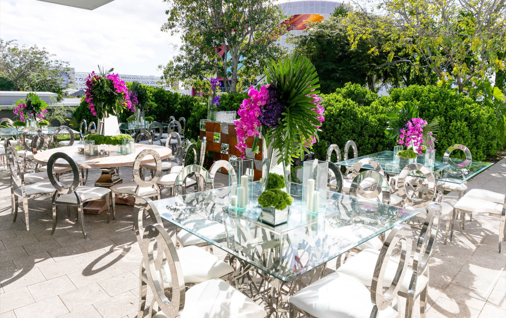 Courtyard Reception at Paradise Plaza Event Space.
