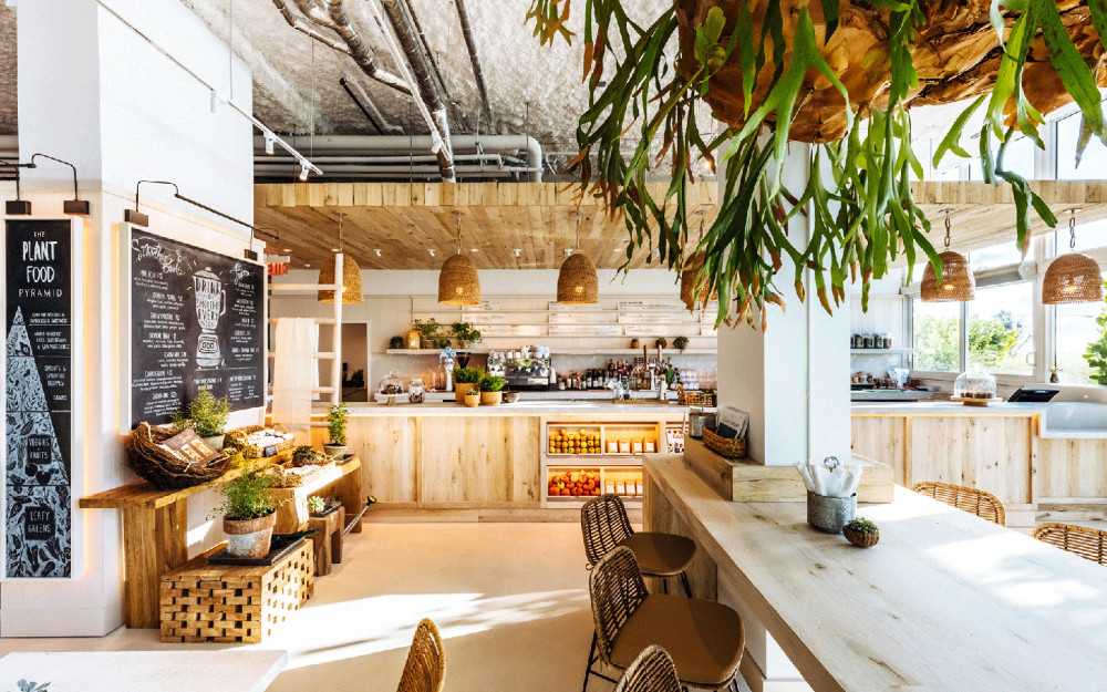Open exclusively to hotel guests, Plnthouse offers plant-based cuisine and locally sourced organic fare for any dietary preference.