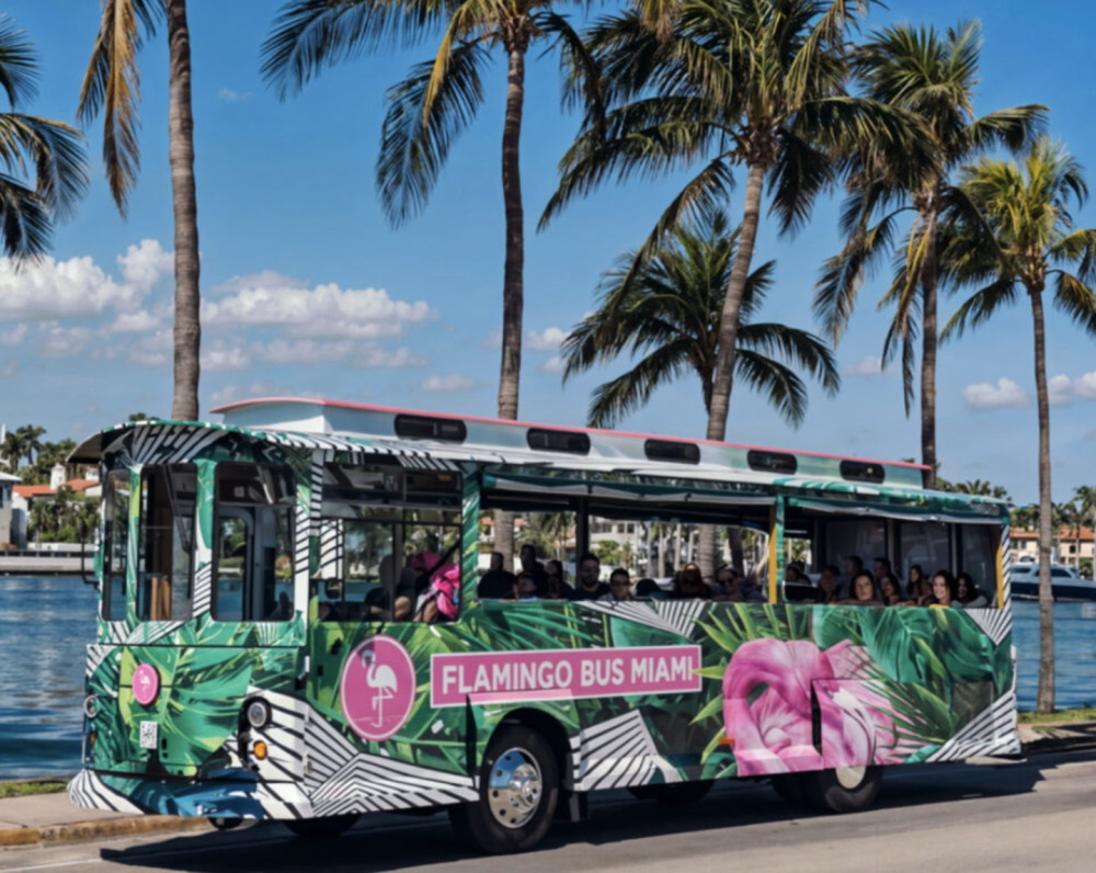 Come tour the only Open Air Trolley Bus in Miami! 2-Hour guided tour through all of Miami!