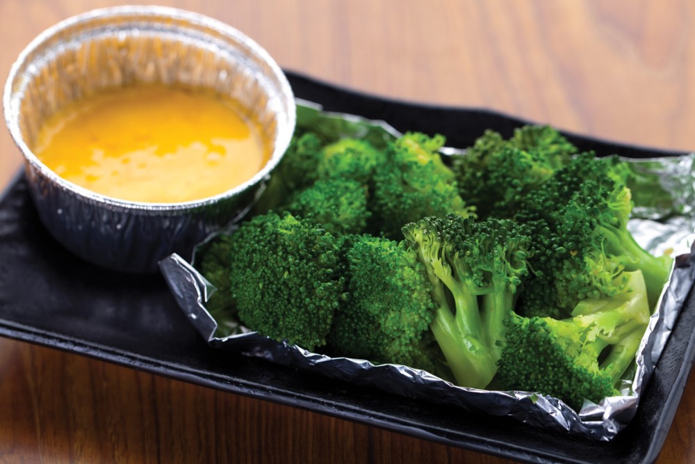 Broccoli and Cheese Fondue dish up