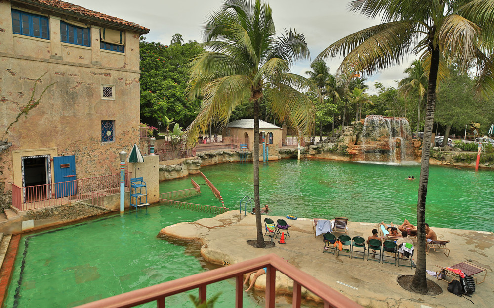 Venetian Pool sunbathers