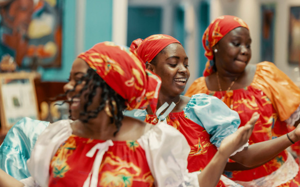 Aula de dança folclórica haitiana
