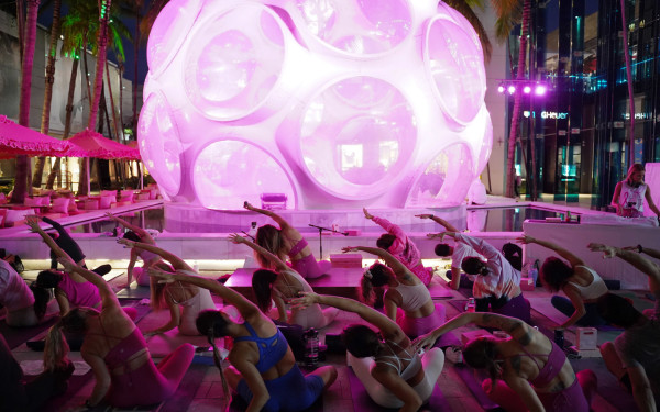 Pink Dome Lighting Ceremony