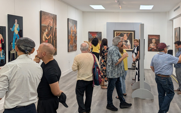 Opening night of the exhibition Crossing Realities