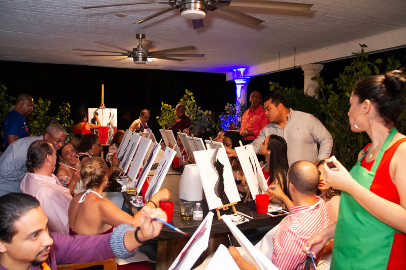 Painting class, for up to 50 people,(larger groups can be accommodated with advanced notice) at your preferred location for a turn key art event. Instructor, materials provided.