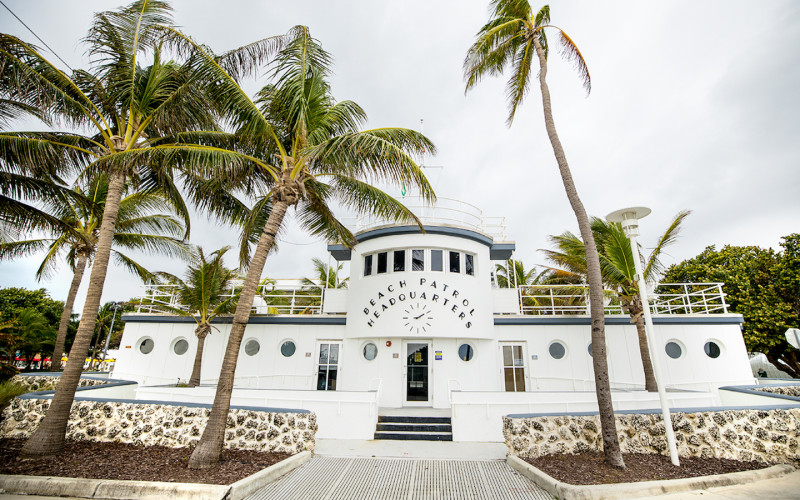 Art DecoBeach Sede della pattuglia aLummus Park sopraSouth Beach