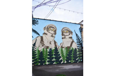 Space Cats Mural