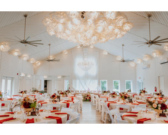 White Banquet Hall at Lizton Lodge