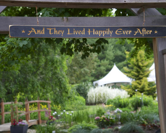 Happily Ever After Sign at Avon Gardens