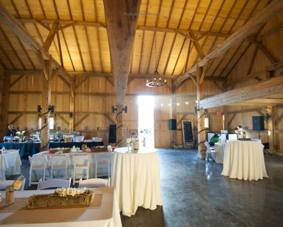 Cartlidge Barn - Indoor Reception Set Up by Nate Crouch
