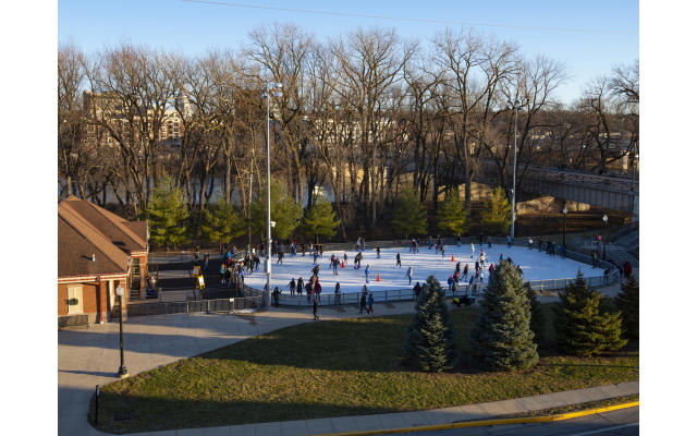 Riverside Rink view from garage