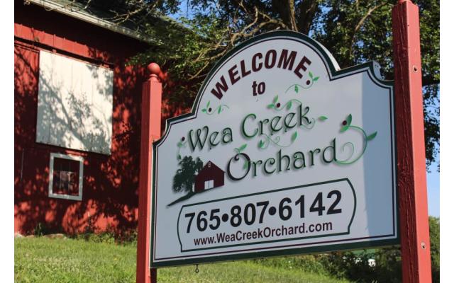 Wea Creek Orchard Sign