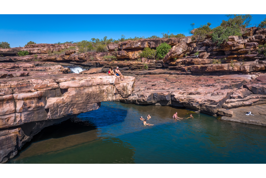 Enjoy a swim in a crystal-clear freshwater oasis after a scenic hike.