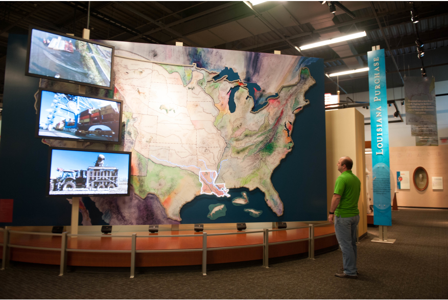Map exhibit at Capitol Park Museum