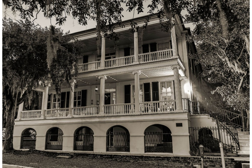 Black and white mansion