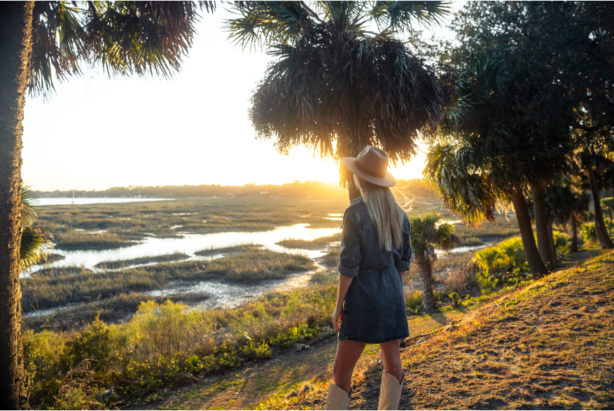 Girl Watching sunset