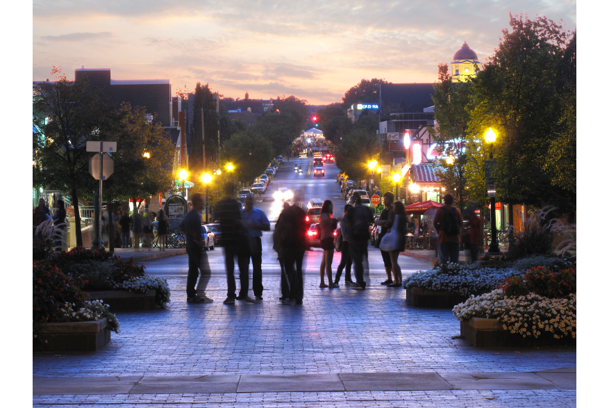 Looking down Kirkwood Ave.