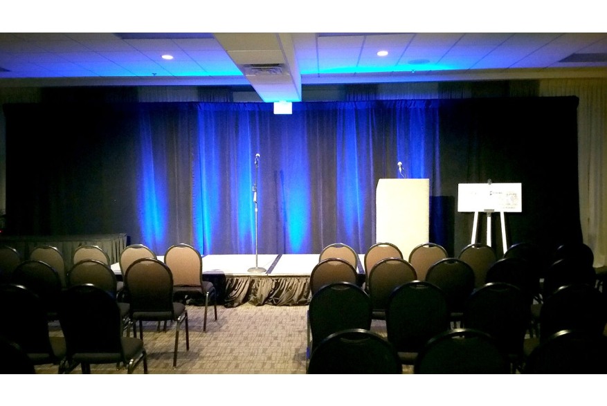 meeting room ready for a presentation