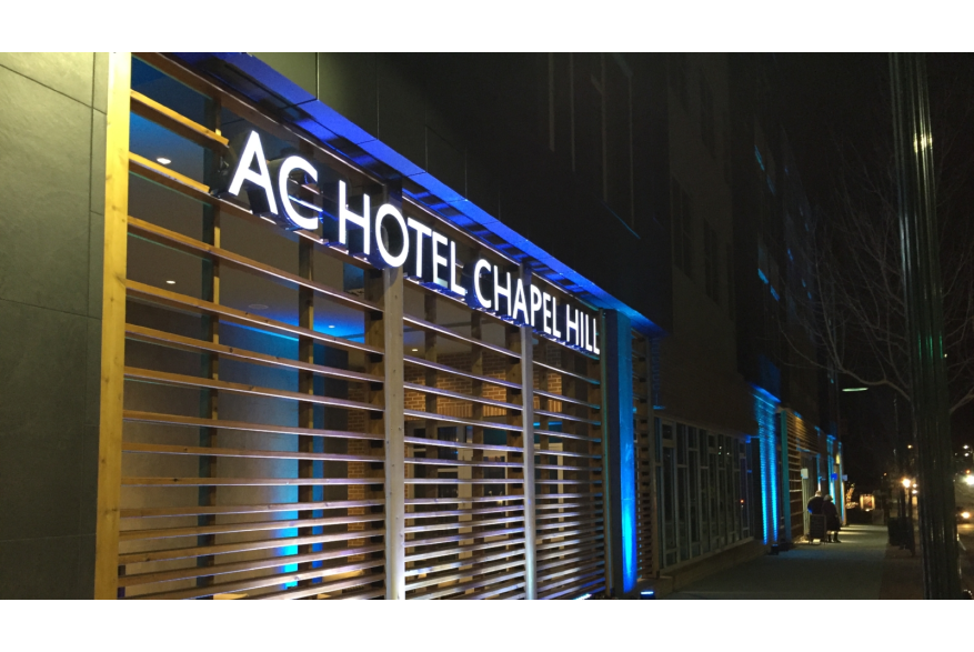 AC Hotel Chapel Hill outside night
