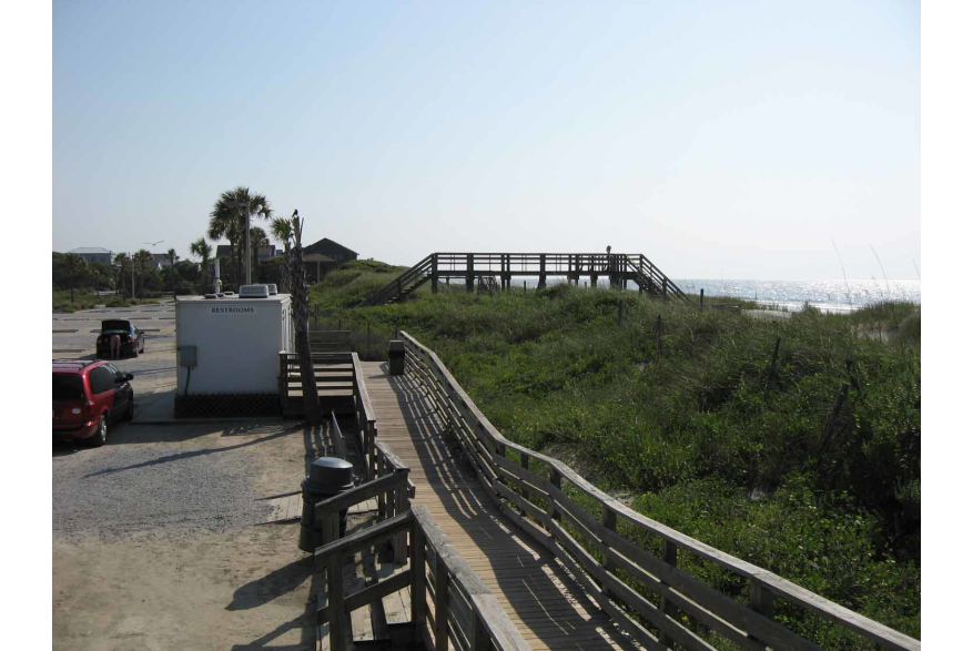 Erosion at Folly Beach County Park