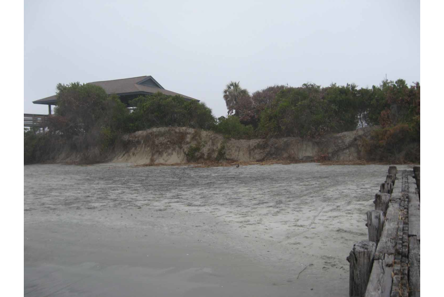Erosion at Folly Beach County Park