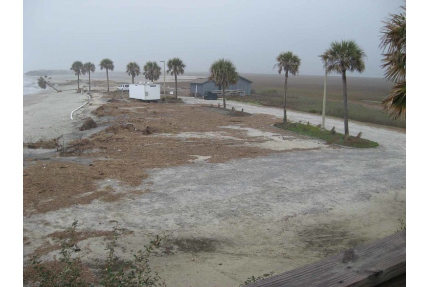 Erosion at Folly Beach County Park