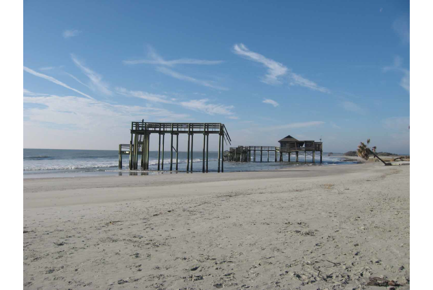 Erosion at Folly Beach County Park
