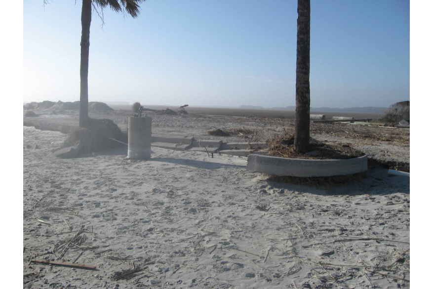 Erosion at Folly Beach County Park