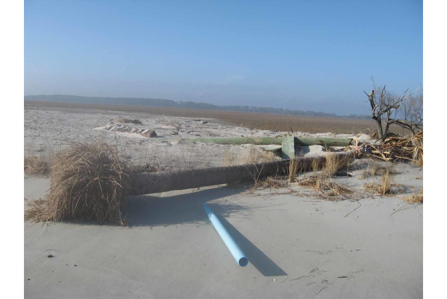 Erosion at Folly Beach County Park