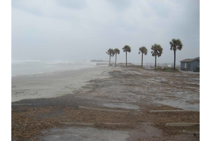 Erosion at Folly Beach County Park