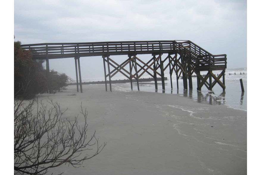 Erosion at Folly Beach County Park